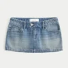 Mini-saia-calça em ganga
