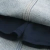 Mini-saia-calça em ganga clara