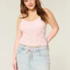 Mini-saia-calça em ganga clara com atacadores