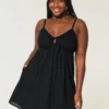 Mini vestido babydoll