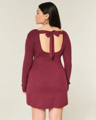 Mini vestido babydoll com laço nas costas