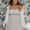 Mini vestido babydoll em chiffon