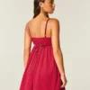 Mini vestido babydoll em chiffon