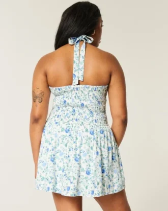 Mini vestido com cintura descida e alças