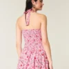 Mini vestido com cintura descida e alças