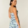 Mini vestido com smock brilhante