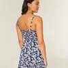 Mini vestido de malha com laço à frente