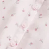 Mini vestido de manga curta com botões