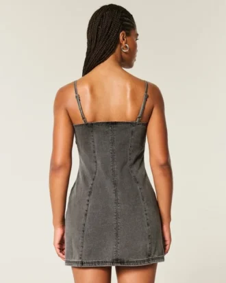 Mini vestido em ganga