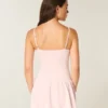 Mini vestido em malha com camadas
