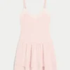 Mini vestido em malha com camadas