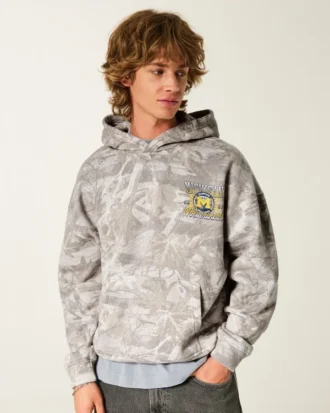Moletom com capuz Boxy University of Michigan Wolverines Graphic Camo