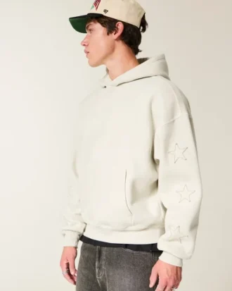 Moletom com capuz e apliques Baggy Cinch Star