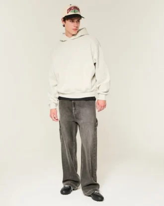 Moletom com capuz e apliques Baggy Cinch Star