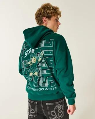 Moletom com capuz e estampa da Michigan State University Spartans