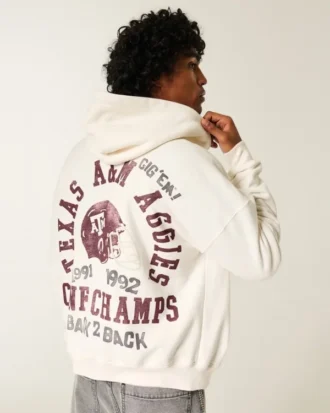 Moletom com capuz e estampa da Texas A&M University