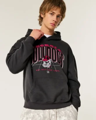 Moletom com capuz e estampa da Universidade da Geórgia Bulldogs