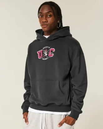 Moletom com capuz e estampa da Universidade de Cincinnati Bearcats
