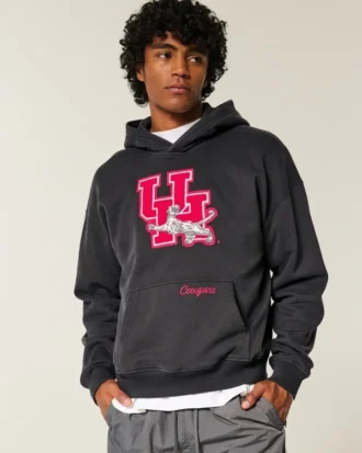 Moletom com capuz e estampa da Universidade de Houston Cougars