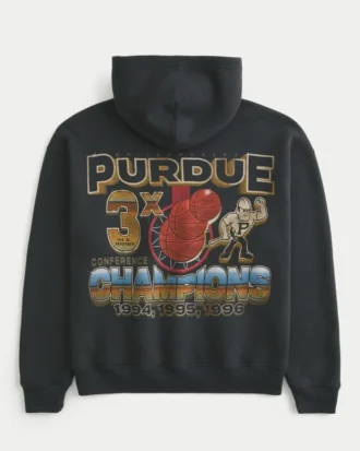Moletom com capuz e estampa da Universidade de Purdue