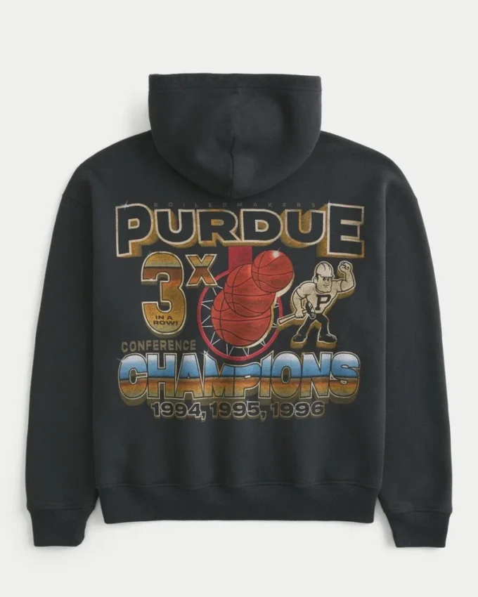 Moletom com capuz e estampa da Universidade de Purdue