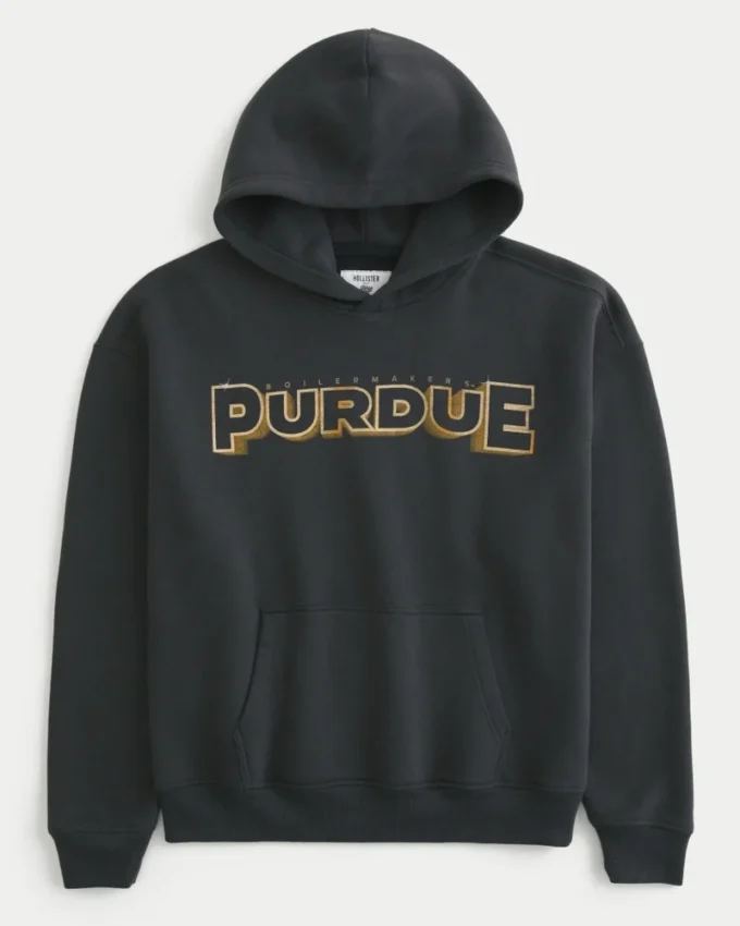 Moletom com capuz e estampa da Universidade de Purdue