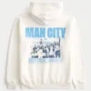 Moletom com capuz e estampa descontraída do Manchester City