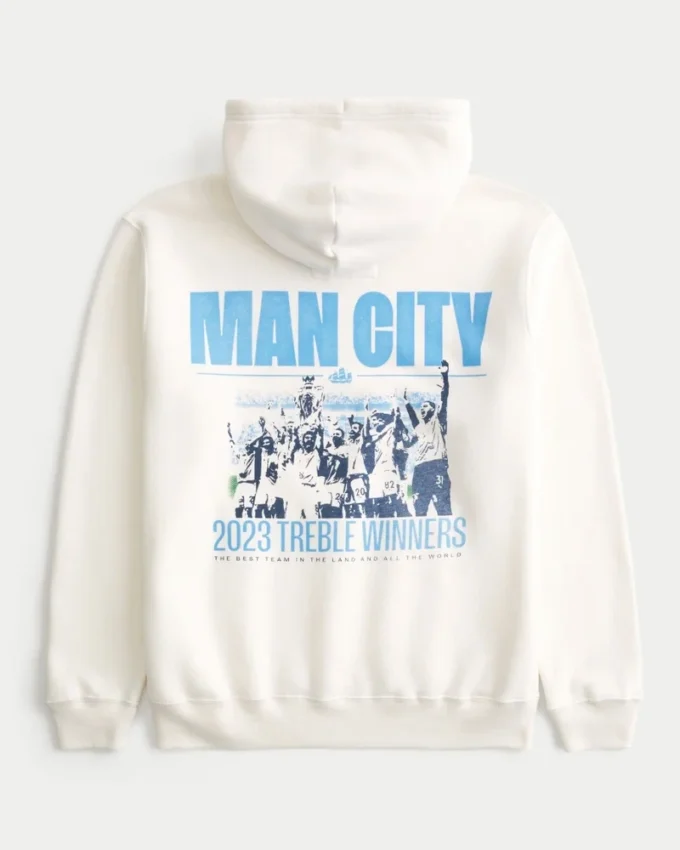 Moletom com capuz e estampa descontraída do Manchester City