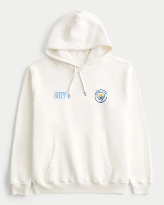 Moletom com capuz e estampa descontraída do Manchester City