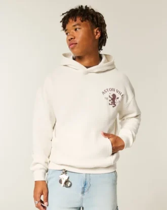 Moletom com capuz e estampa do Aston Villa F.C.