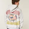 Moletom com capuz e zíper Boxy Zip-Up Club América Las Águilas Graphic Hoodie