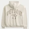 Moletom com capuz e zíper Boxy Zip-Up Detroit 79 Graphic Hoodie
