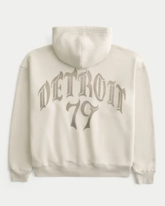 Moletom com capuz e zíper Boxy Zip-Up Detroit 79 Graphic Hoodie