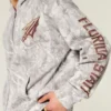 Moletom com capuz e zíper da Florida State University com estampa camuflada