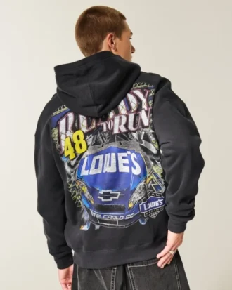 Moletom com capuz e zíper Jimmie Johnson Team Lowe’s NASCAR Graphic