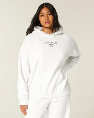 Moletom com capuz oversized com estampa da turma de 26