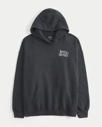 Moletom com capuz oversized com estampa de borboleta