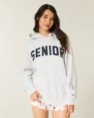 Moletom com capuz oversized para idosos