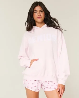 Moletom com capuz oversized para idosos