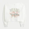 Moletom com estampa Miami e ombros descobertos