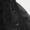 Parka acolchoada com forro de pele sintética