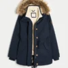 Parka com forro de pele sintética