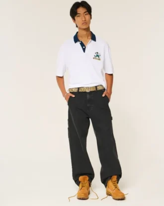 Polo com estampado da Universidade de Notre Dame Fighting Irish