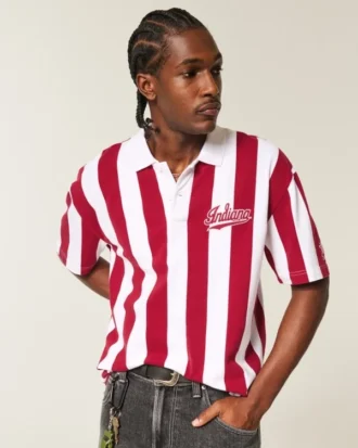 Polo com gráfico da Universidade de Indiana Hoosiers