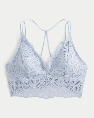 Soutien tipo bralette em renda estilo croché