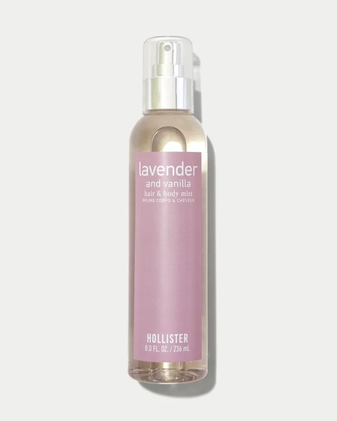 Spray para cabelo e corpo com lavanda e baunilha
