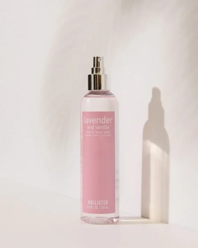 Spray para cabelo e corpo com lavanda e baunilha
