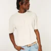 T-shirt boxy slub