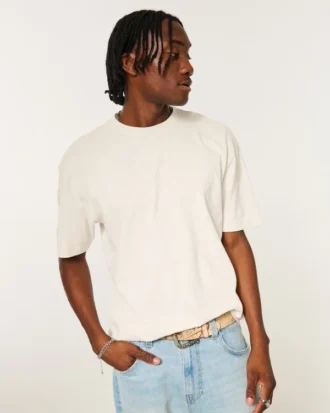 T-shirt boxy slub