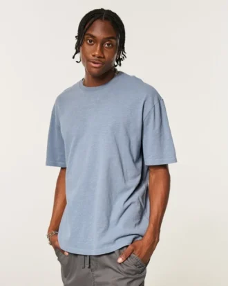 T-shirt boxy slub